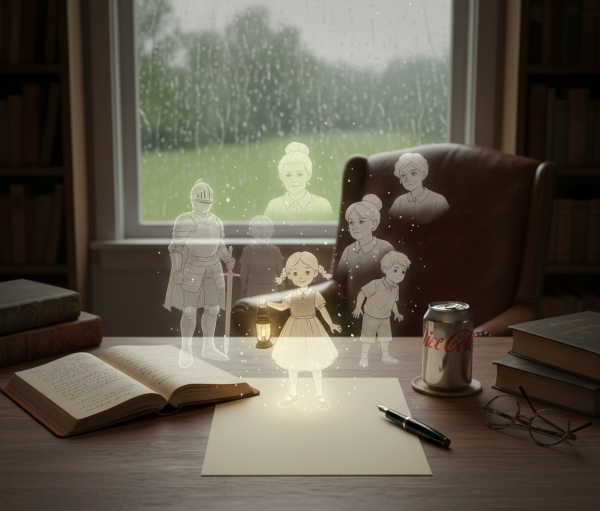 Characters on a page